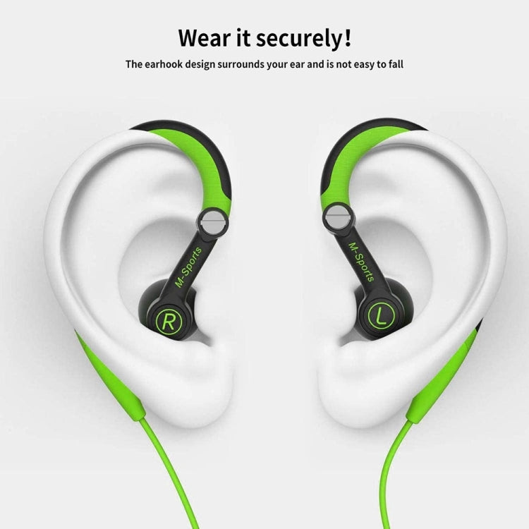 Mucro Type-C Plug In-Ear Sport Earhook Wired Stereo Headphones for Jogging Gym, Type-C