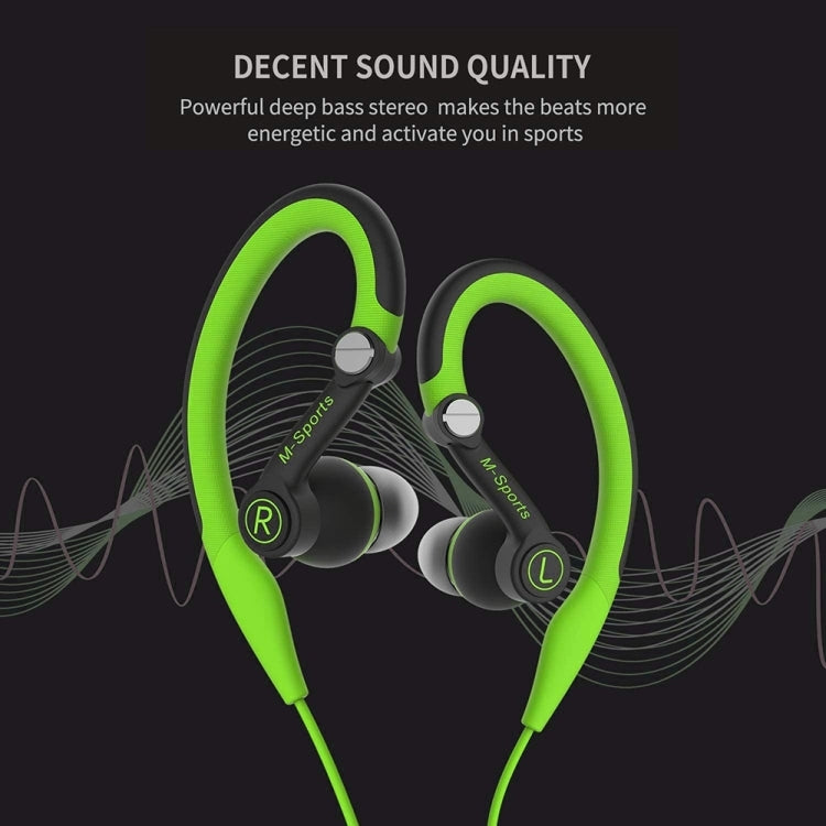 Mucro Type-C Plug In-Ear Sport Earhook Wired Stereo Headphones for Jogging Gym, Type-C