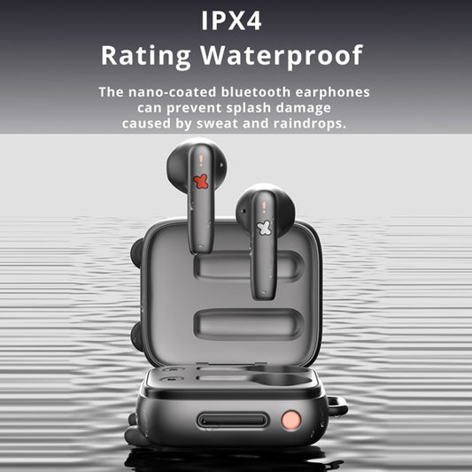 D Monster D03 Suitcase Shape IPX4 TWS Wireless Bluetooth 5.0 Earphone, D03 (Transparent)