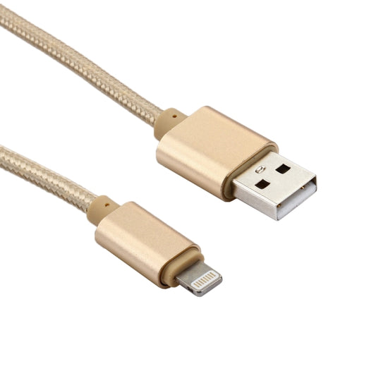 1m Woven Style Metal Head 84 Cores 8 Pin to USB 2.0 Data / Charger Cable