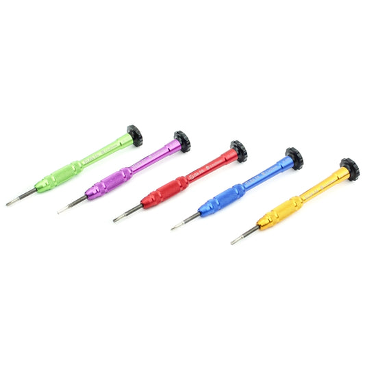 JIAFA JF-609-0.8 Pentalobe 0.8 Screwdriver for iPhone Charging Port Screws, 0.8 Pentalobe Red, 0.8 Pentalobe (Green), 0.8 Pentalobe Magenta, 0.8 Pentalobe (Blue), 0.8 Pentalobe