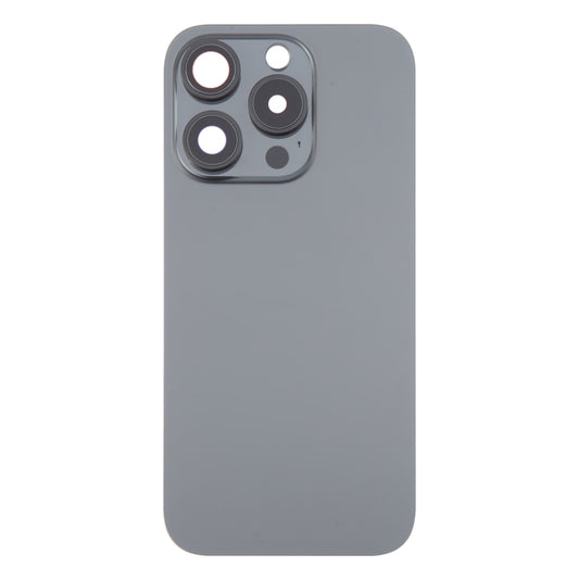 Pour iPhone 16 Pro Max, cache-batterie d'origine en verre avec cache-objectif d'appareil photo