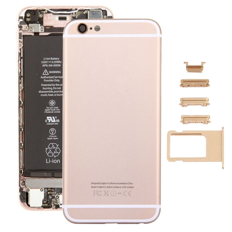 5 in 1 for iPhone 6s (Back Cover + Card Tray + Volume Control Key + Power Button + Mute Switch Vibrator Key) Full Assembly Housing Cover, For iPhone 6s (with side Key), For iPhone 6s (with Side keys), For iPhone 6s