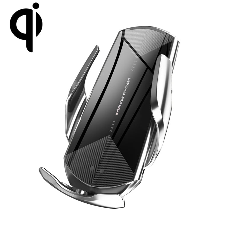 Q2 15W Universal Rotation Infrared Induction Magnetic Car Wireless Charging Mobile Phone Holder with Micro USB + 8 Pin + Type-C / USB-C Magnetic Connector, Q2 Silver, Q2 Blue, Q2 Red