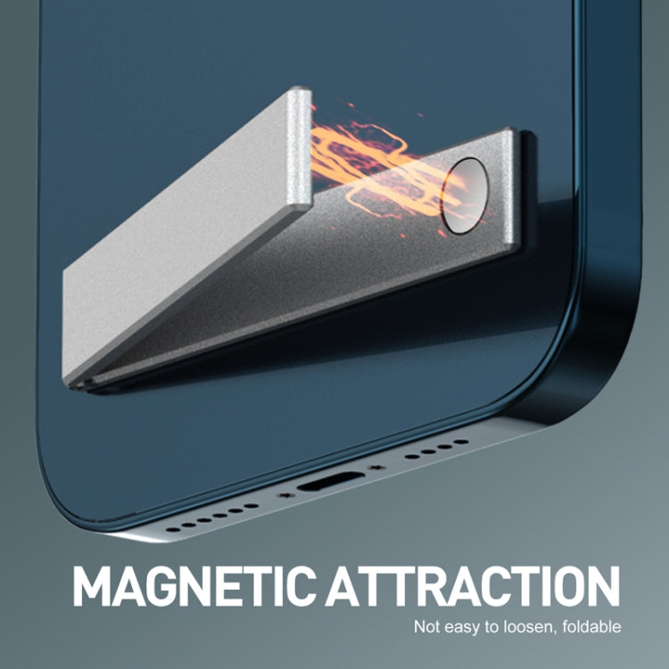 R-JUST SJ07 Linear Shape Magnetic Folding Portable Aluminum Alloy Mobile Phone Holder, SJ07