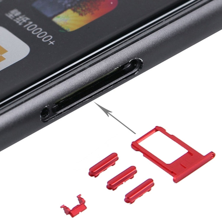 6 in 1 for iPhone 7 Plus (Back Cover (With Camera Lens) + Card Tray + Volume Control Key + Power Button + Mute Switch Vibrator Key + Sign) Full Assembly Housing Cover, For iPhone 7 Plus