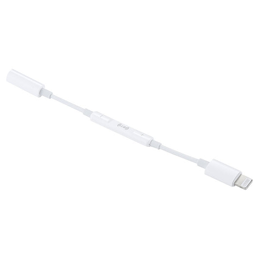 8 Pin Male to 3.5mm Female Headphone Jack Wire Control Bluetooth Audio Adapter, Support Music, Calls, Volume Control