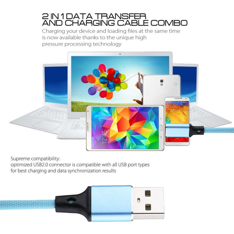 1m 2A USB to 8 Pin Nylon Weave Style Data Sync Charging Cable, 8 Pin Blue, 8 Pin Red, 8 Pin White, 8 Pin Pink
