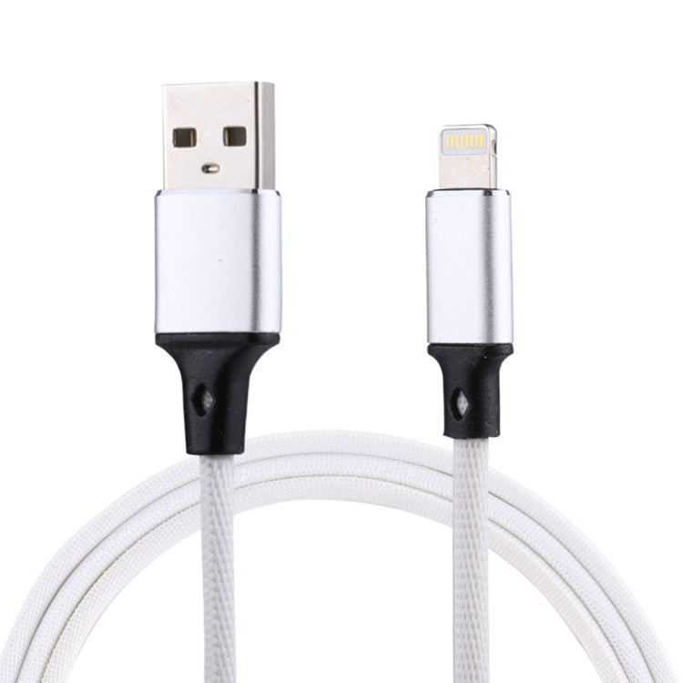 1m 2A USB to 8 Pin Nylon Weave Style Data Sync Charging Cable, 8 Pin Blue, 8 Pin Red, 8 Pin White, 8 Pin Pink