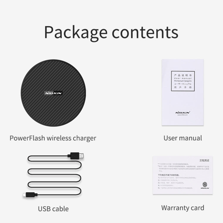 NILLKIN Power Flash Aramid Fiber Qi Standard Wireless Charger Charging Pad