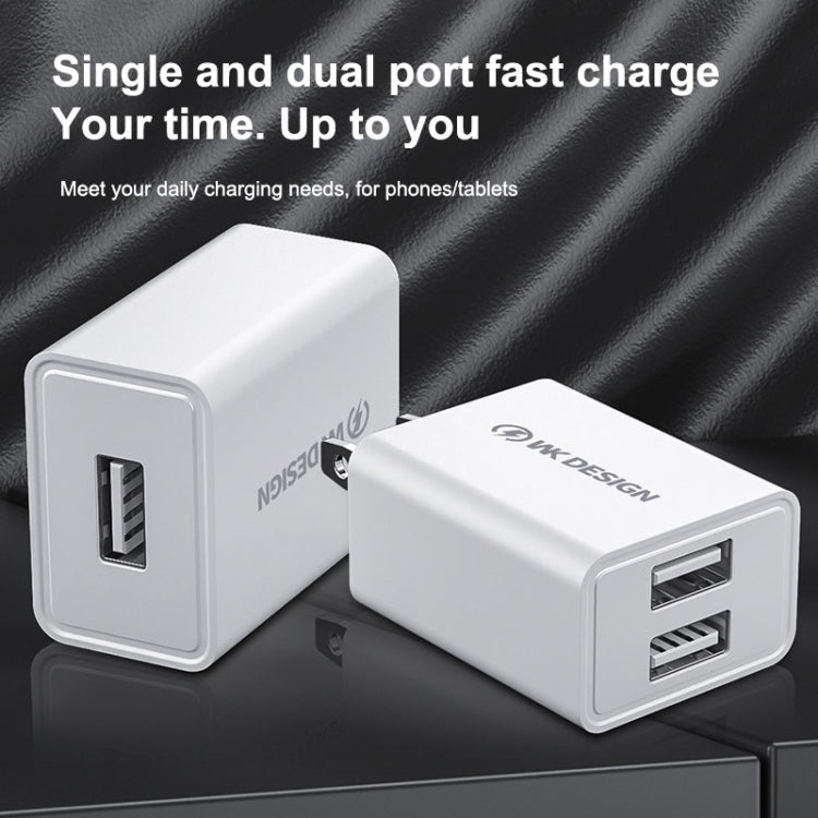 WK WP-U118 10W Single USB Port Travel Charger Power Adapter, EU Plug, WP-U118 EU Plug