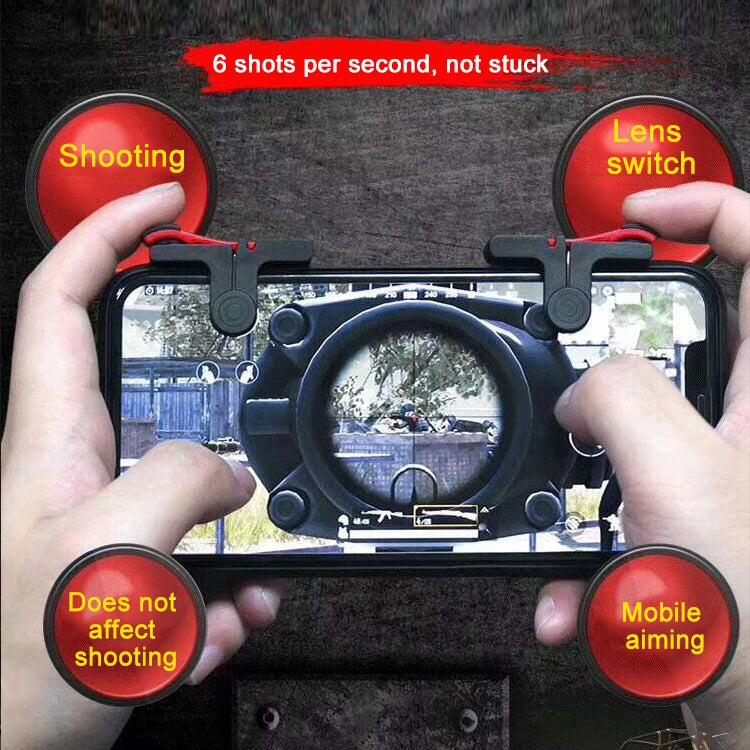 D9 1 Pair Mobile Phone Gaming Handle L / R Shooter PUBG Game Controller, D9