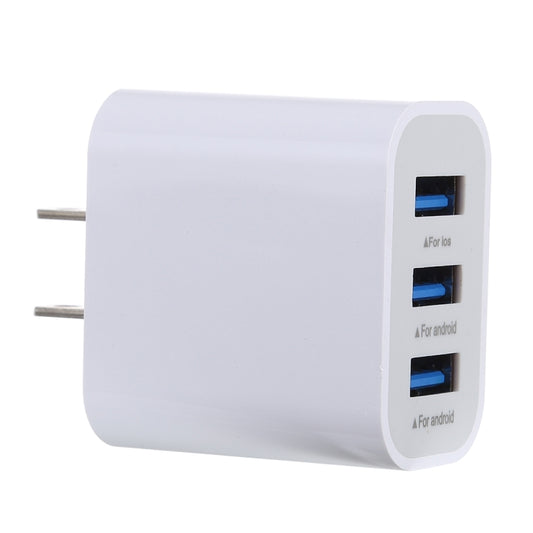 3.1A 3 USB Ports Quick Charger Travel Charger, US Plug, LZ-528 US