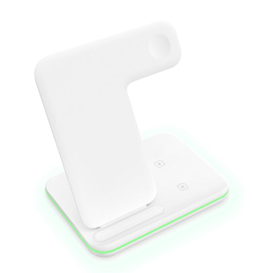 Z5A QI Vertical Magnetic Wireless Charger for Mobile Phones & Apple Watches & AirPods / Samsung Galaxy Buds / Huawei Free Buds, with Touch Ring Light, Z5A