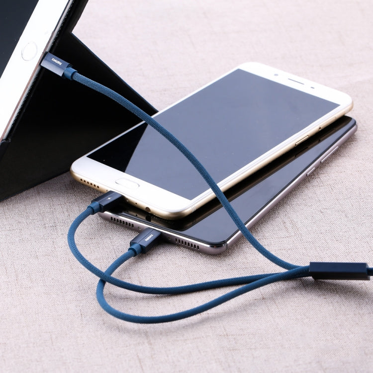 REMAX RC-094TH 1m 2.4A 3 in 1 USB to 8 Pin & USB-C / Type-C & Micro USB Fast Charging Data Cable