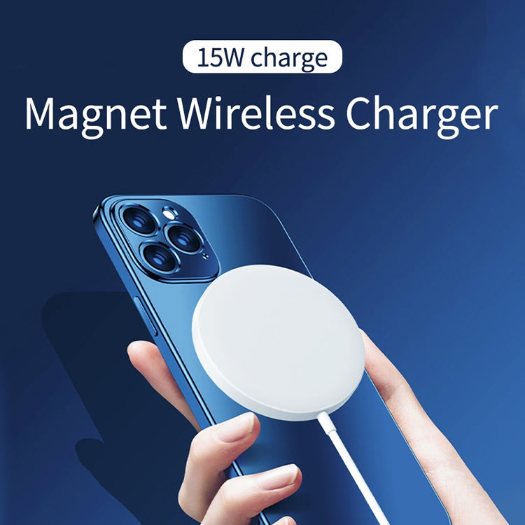 OJD-63 15W Alliage d'aluminium Style Rond Magsafe Chargeur magnétique sans fil, Magnétique