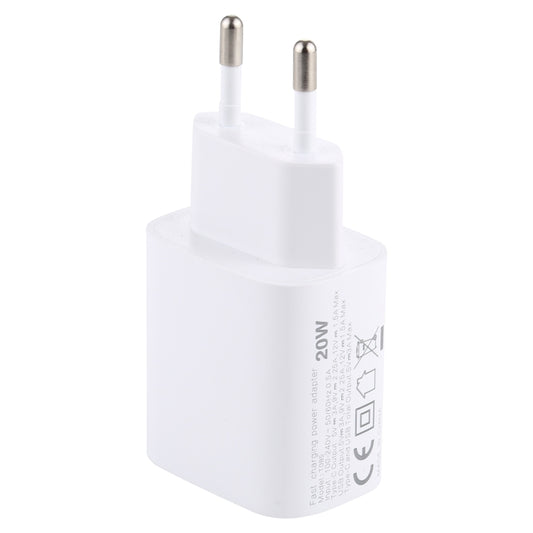 T085 20W USB + Type-C Fast Charging Travel Power Adapter, EU Plug, IP8G0711EU, IP8G0711US