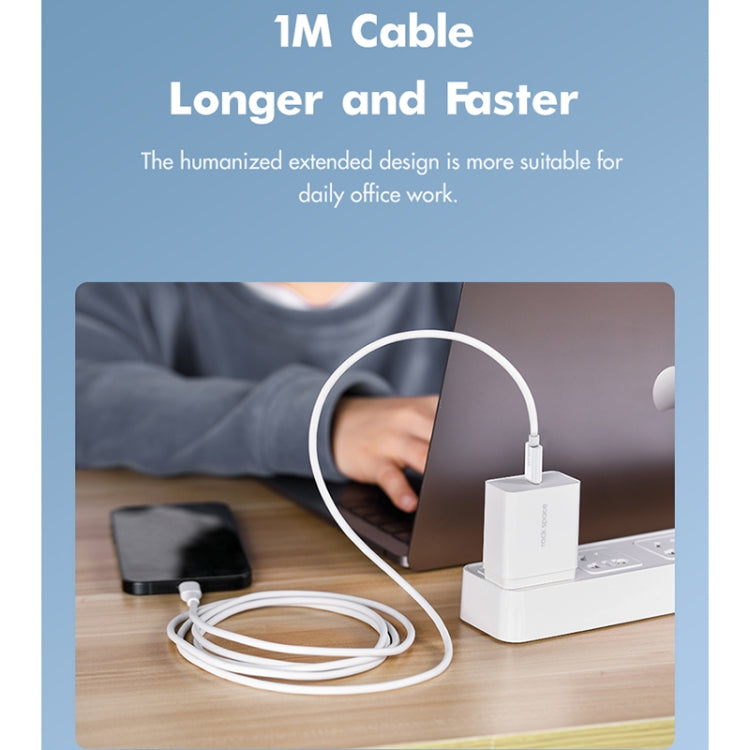 ROCK Space Z19 PD 20W 3A USB-C / Type-C to 8 Pin Fast Charging TPE Data Cable, Cable Length: 1m, Z19