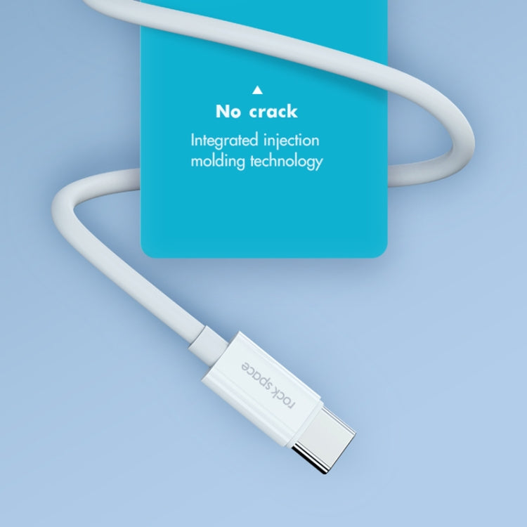 ROCK Space Z19 PD 20W 3A USB-C / Type-C to 8 Pin Fast Charging TPE Data Cable, Cable Length: 1m, Z19
