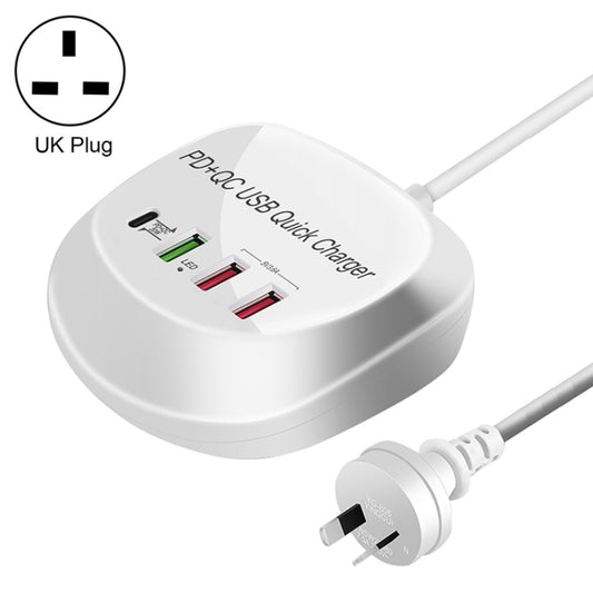 WLX-T3P 4 In 1 PD + QC Multi-function Smart Fast Charging USB Charger, WLX-T3P EU Plug, WLX-T3P UK Plug, WLX-T3P US Plug, WLX-T3P AU Plug