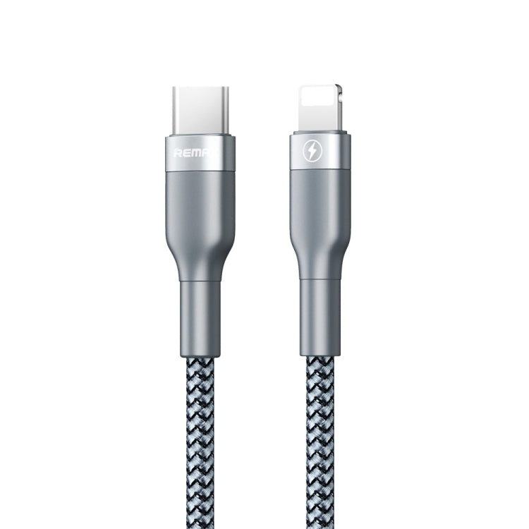 Câble de données de charge rapide REMAX RC-009i 1m 2.22A USB-C / Type-C vers 8 broches 20W PD, Type-C vers 8 broches 20W