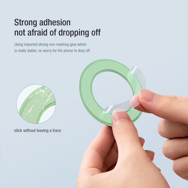 2 PCS NILLKIN Portable PU Leather Magnetic Ring Sticker, 2 PCS
