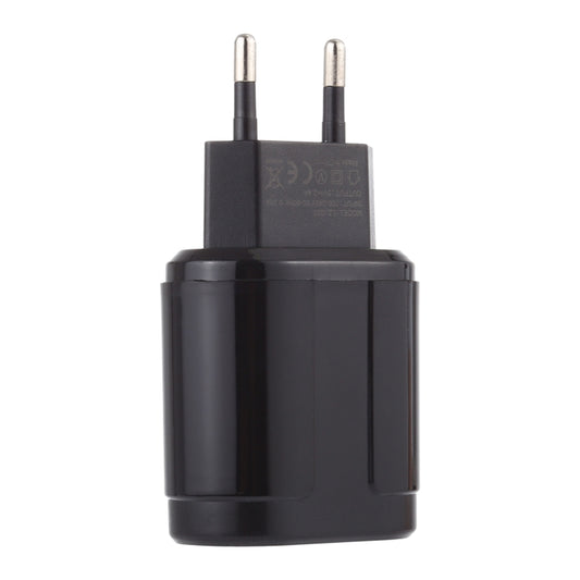 LZ-022 5V 2.4A Dual USB Ports Travel Charger, EU Plug