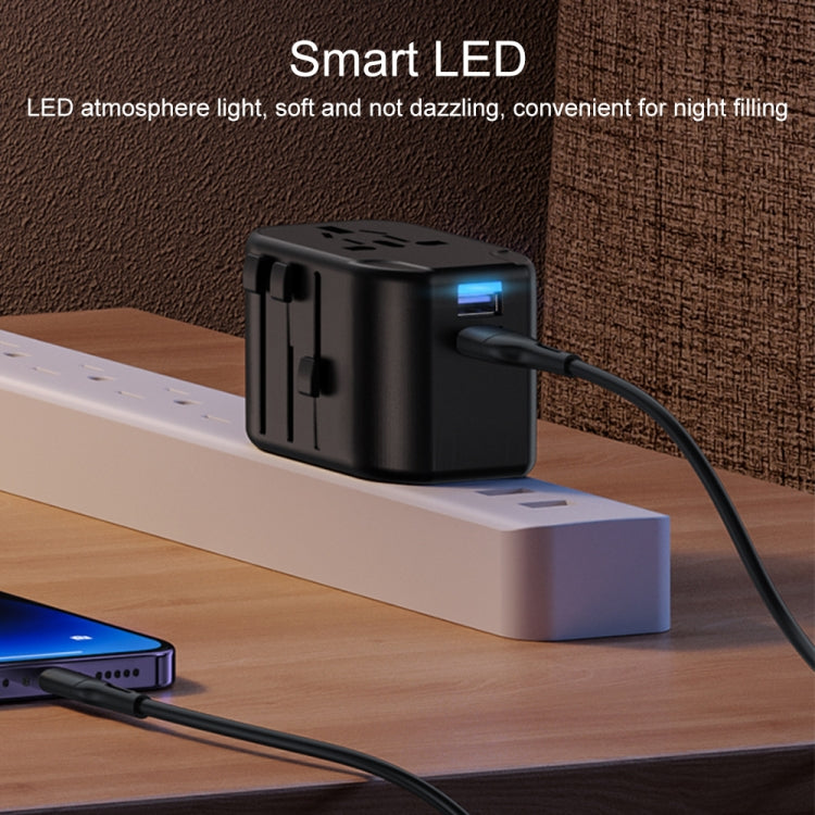 USAMS US-CC173 T55 12W Universal Multi Plug Travel Charger, US-CC173 T55