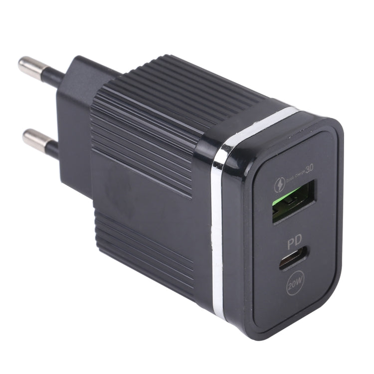 46-A2C2 20W PD + QC3.0 USB Multifunction Fast Charger,EU Plug, EU Plug