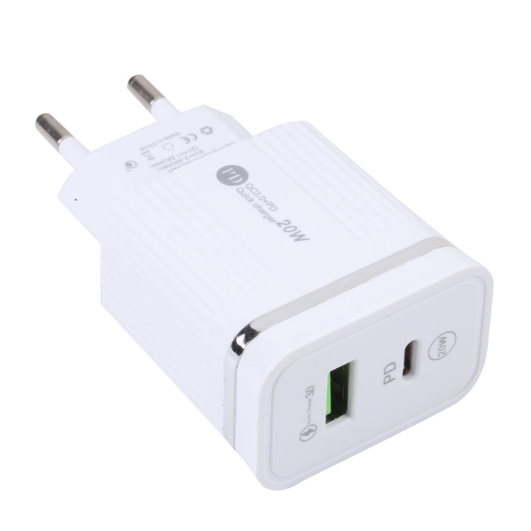 46-A2C2 20W PD + QC3.0 USB Multifunction Fast Charger,EU Plug, EU Plug