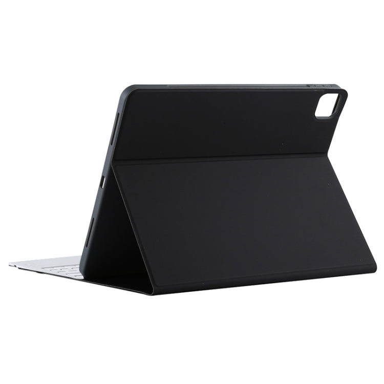 T129 Detachable Bluetooth White Keyboard Microfiber Leather Tablet Case for iPad Pro 12.9 inch (2020), with Holder, White Keyboard