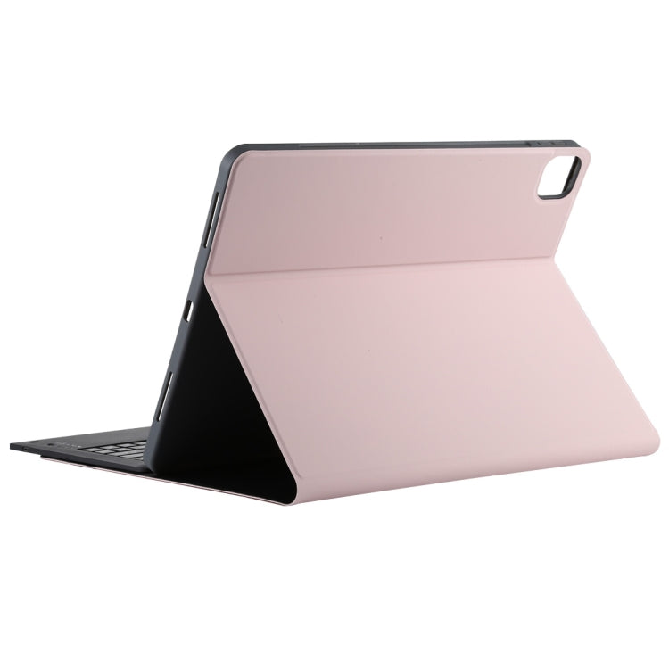 T129 Detachable Bluetooth Black Keyboard Microfiber Leather Tablet Case for iPad Pro 12.9 inch (2020), with Holder, Black Keyboard