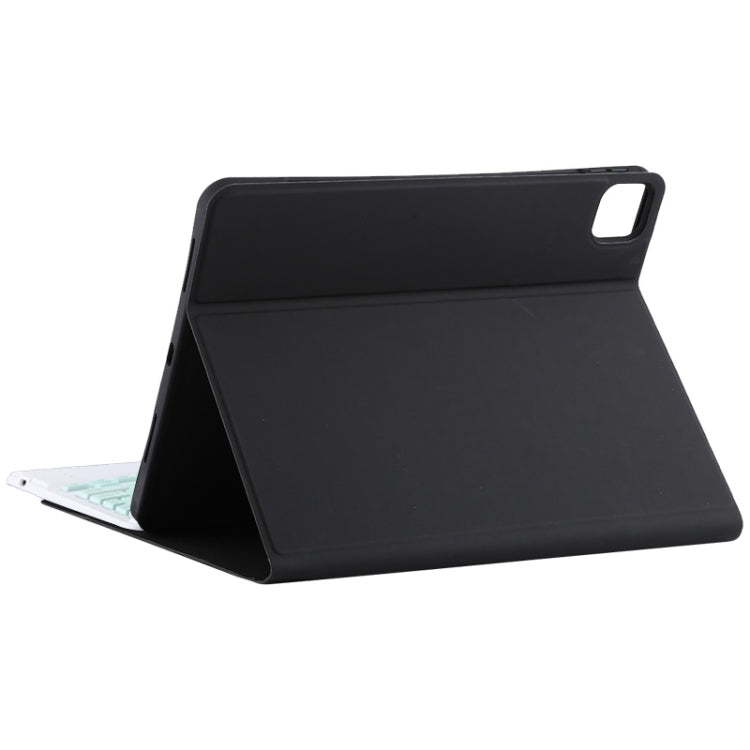 TG11BC Detachable Bluetooth Green Keyboard Microfiber Leather Tablet Case for iPad Pro 11 inch (2020), with Touchpad & Pen Slot & Holder, Green Keyboard