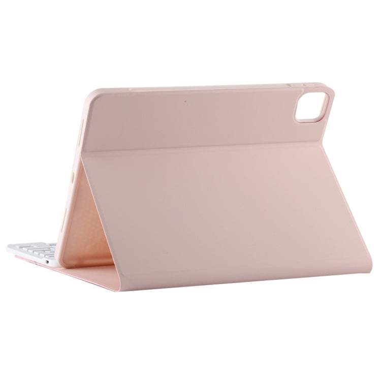 TG11BS Detachable Bluetooth White Keyboard Microfiber Leather Tablet Case for iPad Pro 11 inch (2020), with Backlight & Pen Slot & Holder, White Keyboard