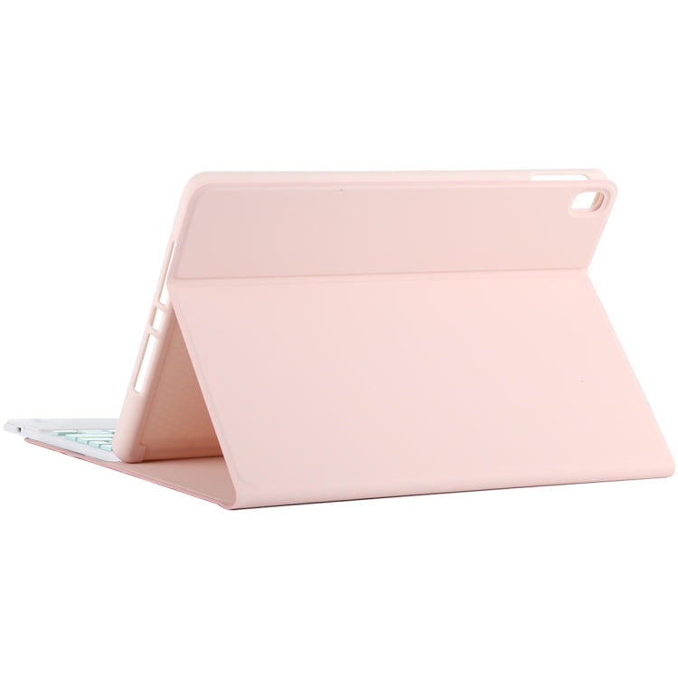 TG-102BC Detachable Bluetooth Green Keyboard + Microfiber Leather Tablet Case for iPad 10.2 inch / iPad Air (2019), with Touch Pad & Pen Slot & Holder, Green Keyboard