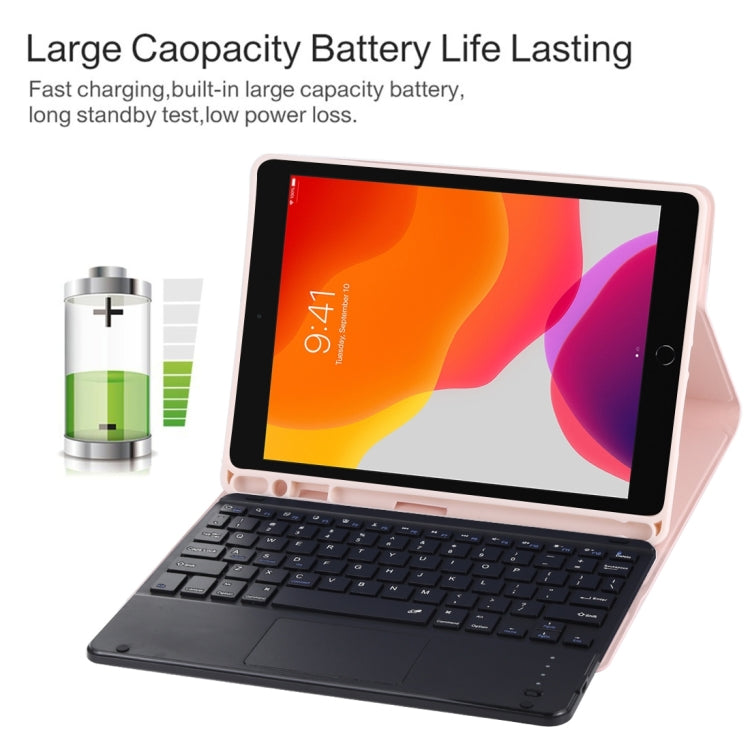 TG97BC Detachable Bluetooth Black Keyboard + Microfiber Leather Tablet Case for iPad 9.7 inch, with Touch Pad & Pen Slot & Holder, TG97BC