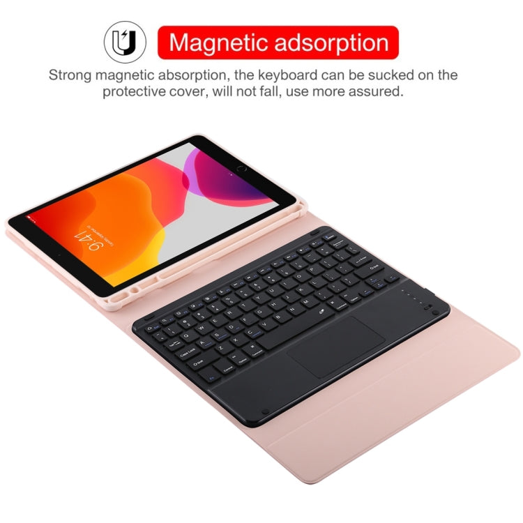 TG97BC Detachable Bluetooth Black Keyboard + Microfiber Leather Tablet Case for iPad 9.7 inch, with Touch Pad & Pen Slot & Holder, TG97BC