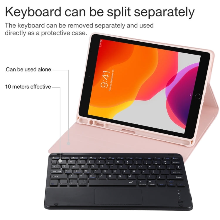 TG97BC Detachable Bluetooth Black Keyboard + Microfiber Leather Tablet Case for iPad 9.7 inch, with Touch Pad & Pen Slot & Holder, TG97BC