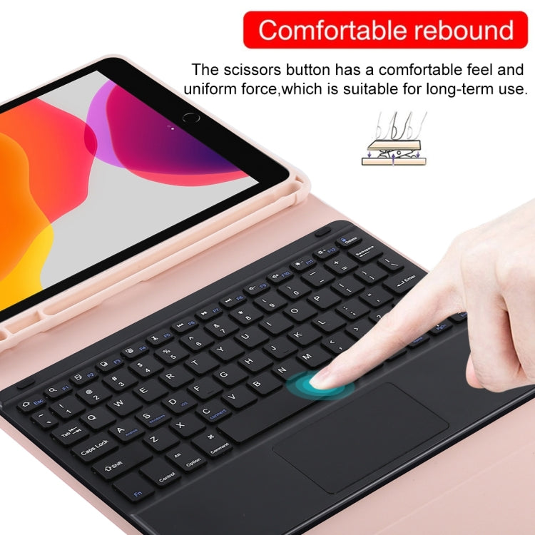TG97BC Detachable Bluetooth Black Keyboard + Microfiber Leather Tablet Case for iPad 9.7 inch, with Touch Pad & Pen Slot & Holder, TG97BC