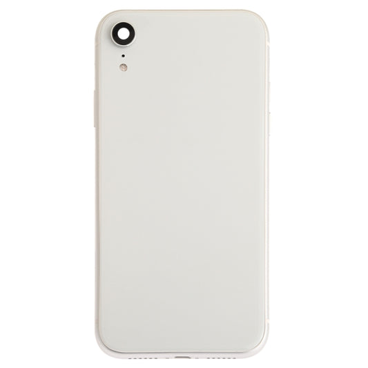 Akku-Rückabdeckung (mit Seitentasten und Lautsprecherklingel, Summer und Motor und Kameralinse und Kartenfach und Power-Taste + Lautstärketaste + Ladeanschluss + Signal-Flexkabel und drahtlosem Lademodul) für iPhone XR, für iPhone XR (komplettes Set)