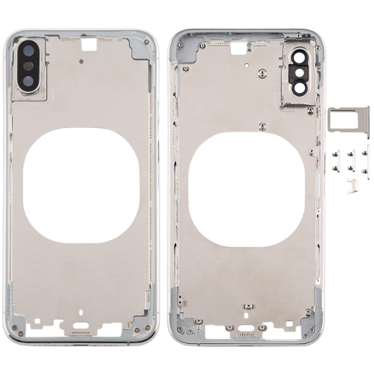 Transparent Back Cover with Camera Lens & SIM Card Tray & Side Keys for iPhone XS, For iPhone XS(Transparent), For iPhone XS (Camera Len)