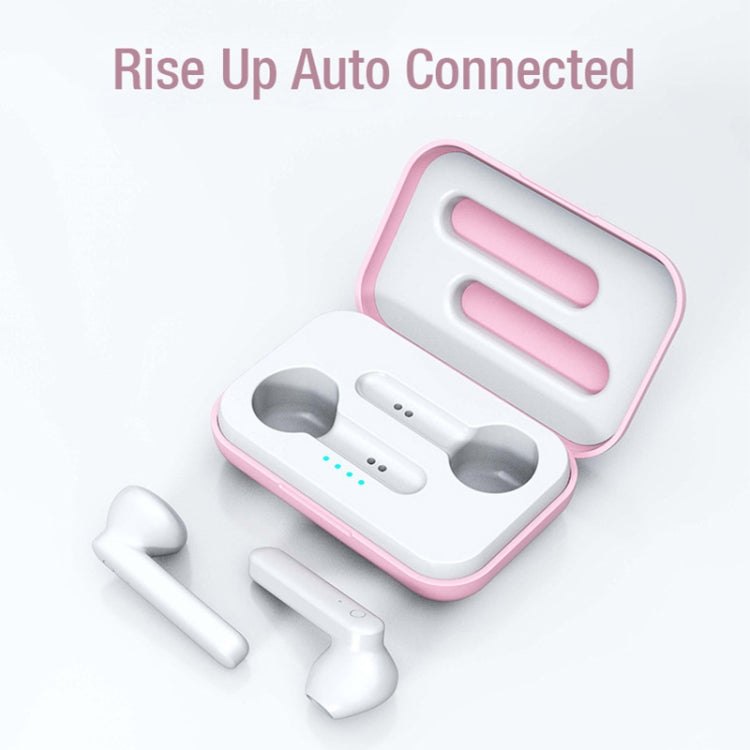 X26 TWS Bluetooth 5.0 Wireless Touch Bluetooth Earphone with Magnetic Attraction Charging Box, Support Voice Assistant & Call, White, Pink, Blue