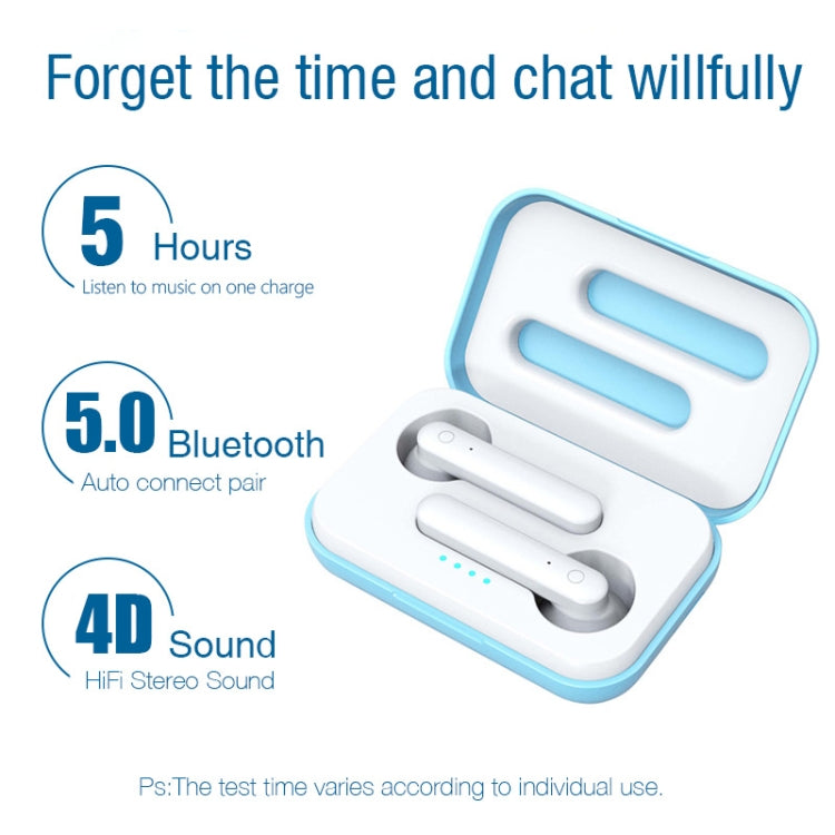 X26 TWS Bluetooth 5.0 Wireless Touch Bluetooth Earphone with Magnetic Attraction Charging Box, Support Voice Assistant & Call, White, Pink, Blue
