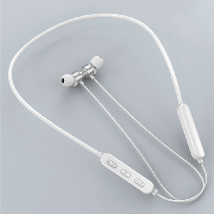 Bluetooth 5.1 Round Wire Neck-mounted Bluetooth Sports Earphone with Magnetic Function, White, Black, Red