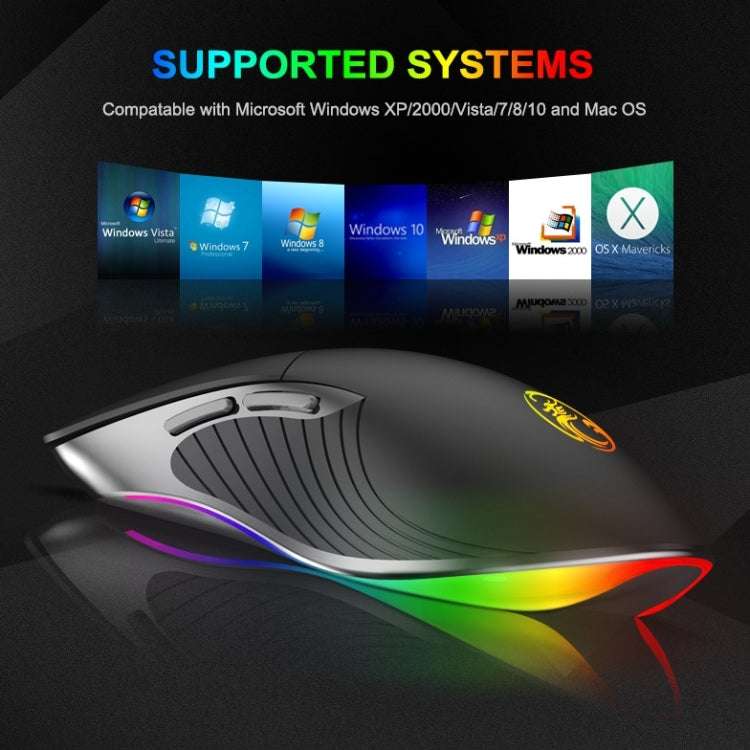 iMICE X6 Wired Mouse 6-button Colorful RGB Gaming Mouse, X6