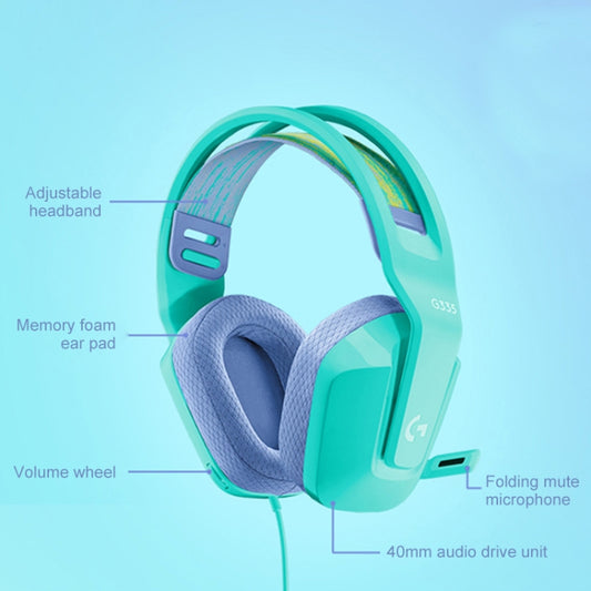 Logitech G335 Foldable Wired Gaming Headset with Microphone