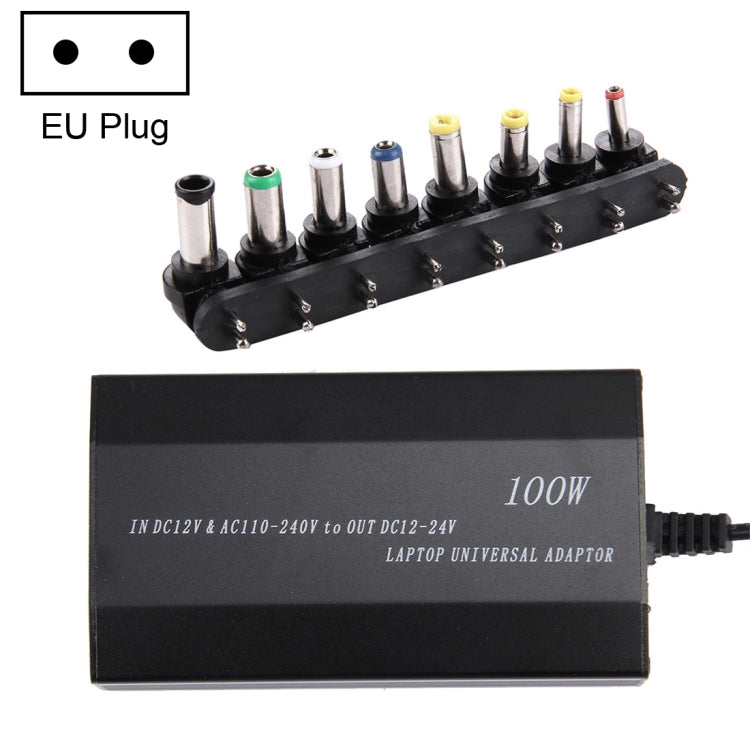 Laptop Notebook Power 100W Universal Charger with Car Charger & AC Power Adapter & 8 Power Adapters & 1 USB Port for Samsung, Sony, Asus, Acer, IBM, HP, DELL, UK Plug, AU Plug, EU Plug, UK Plug