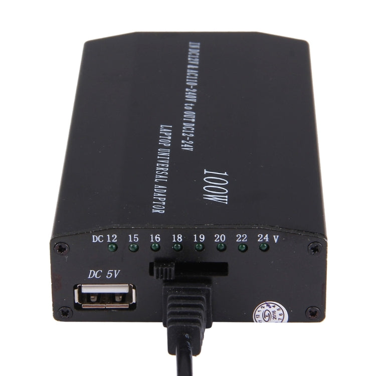 Laptop Notebook Power 100W Universal Charger with Car Charger & AC Power Adapter & 8 Power Adapters & 1 USB Port for Samsung, Sony, Asus, Acer, IBM, HP, DELL, UK Plug, AU Plug, EU Plug, UK Plug