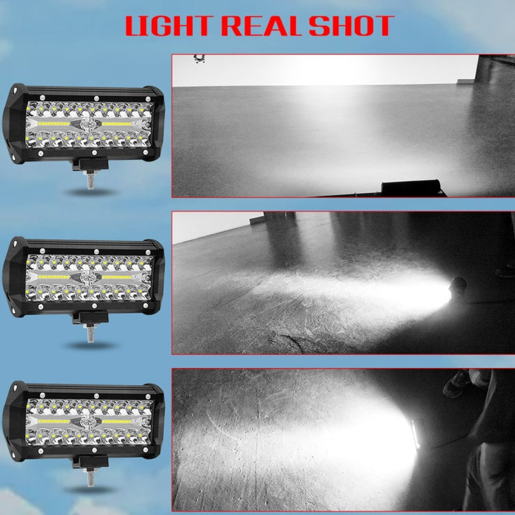 7 inch 30W 3000LM 6000K LED Strip Lamp Working Refit Off-road Vehicle Roof Strip Light, 7 inch 120W