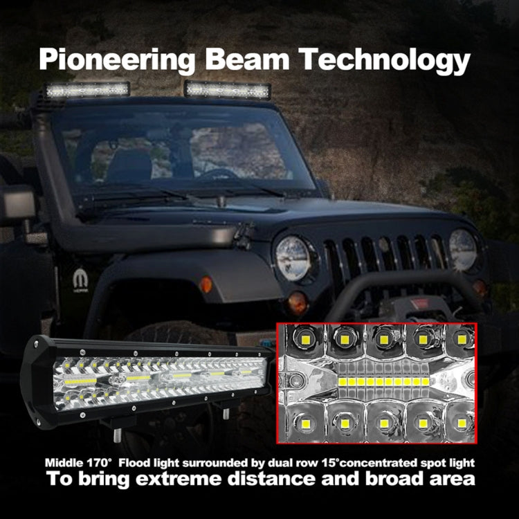 15 inch 75W 7500LM 6000K LED Strip Working Refit Off-road Vehicle Lamp Roof Strip Light, 15 inch 75W